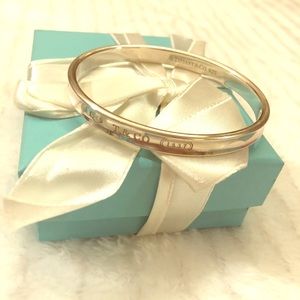 Tiffany & Co. 1837 Sterling Silver Oval Bangle